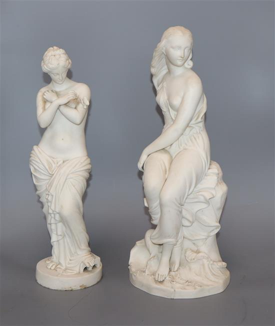 A Minton parianware figure Bells Miranda and another figure